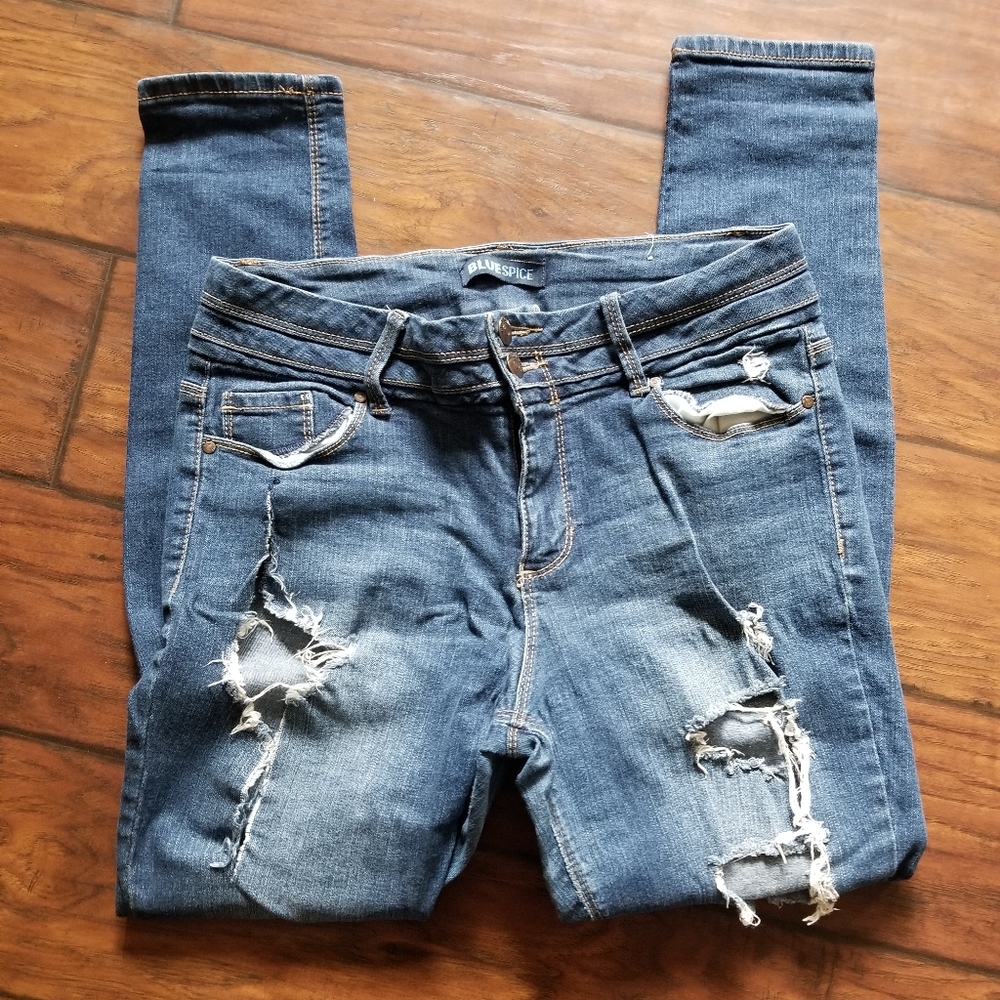 Blue Spice Distressed Jeans